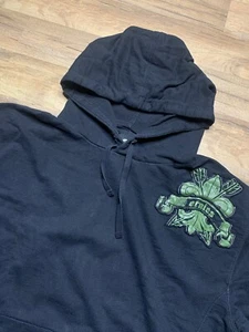 VTG Etnies Black Trees Pullover Hoodie Sweater Size Large 90s 00s - Picture 1 of 6