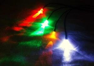 4 COLOR LED LIGHTS + RESISTORS + HOLDERS LGB G O 027 HO TRAIN & SCENERY 7/19V DC - Picture 1 of 3