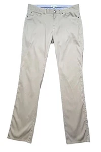 Peter Millar Pants Men 35x34 Beige Golf Performance Lightweight 5 Pocket Stretch - Picture 1 of 13