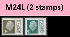GB King Charles III Definitive M24L complete set 2 MNH 2024 - Picture 1 of 3