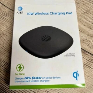 AT&T 10W Wireless Charging Pad + Charging Cable - Zdjęcie 1 z 3