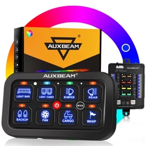 AUXBEAM 8 Gang RGB Switch Panel LED Light Circuit Control For Can-am Maverick X3 - Picture 1 of 12