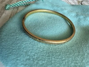 ANTIQUE SOLID 10K ROSE GOLD CHILDS/ BABY BRACELET ENGRAVED ROMAN COLUMN Signed - Picture 1 of 7