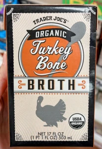 Trader Joe’s Organic Turkey Bone Broth Marrow Cartilage-rich Bones 17 oz 6/2026 - Picture 1 of 3