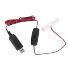 USB Type C to AM3/LR6/AA Dummy Battery Power Cable With Switch for Radio LED