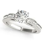1.22 Ct Real Moissanite Engagement Anniversary Ring 925 Sterling Sliver Size 6.5