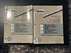 1996 LeSabre Park Avenue 88 98 Bonneville Shop Service Repair Manual Book 1 & 2 - Bild 1 von 2
