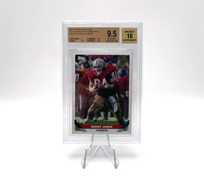 BRENT JONES 2013 Topps Archives Fan Favorites 49ers TE Auto BGS 9.5 - Image 1 of 4