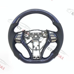 Custom Carbon Fiber Steering Wheel for Nissan Altima 2014-2018 with trim - Picture 1 of 9