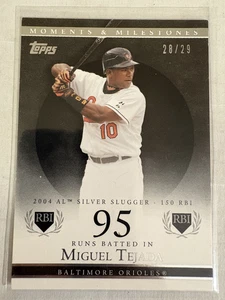 2007 Topps Moments & Milestones - Miguel Tejada 150 RBIS #95 /29 - Picture 1 of 2