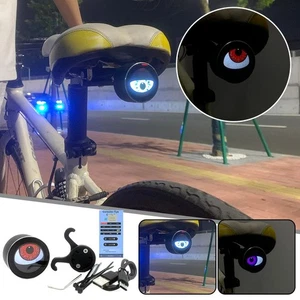 Fahrrad Devil Eye Licht mehrere Farben + dynamische Augenanimation - USB wiederaufladbar - Bild 1 von 12