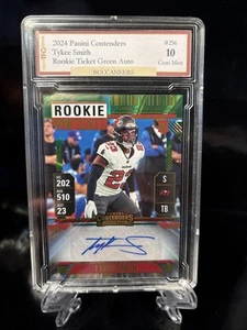 Boleto de novato Panini Contenders Tykee Smith 2024 verde automático #256 gema 10 - Imagen 1 de 2