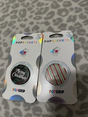 Bundle Of Two NEW Christmas Themed Phone Holder Pop Sockets Free Shipping - Image 1 of 4