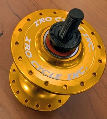 IRO CYCLE by FORMULA SEALED BEARING GOLD FRONT TRACK HUB NOS --LESS TRACK NUTS-- - Image 1 of 2