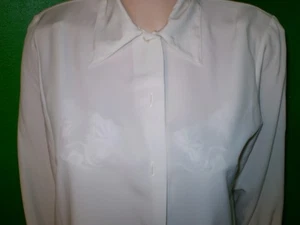 NOTACIONES BLUSA SEDOSA CAMISA TOP PARA TRAJE DE VESTIR 8 10 MEDIANA - Imagen 1 de 4
