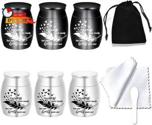 Small Keepsake Urns for Human Ashes - Set of 6 - Share Urn with Family & Friends - Picture 1 of 12