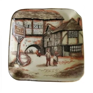 Sandland Ware VINTAGE Ashtray "Jolly Drover" Street Scene Dish Lancaster England - Picture 1 of 8