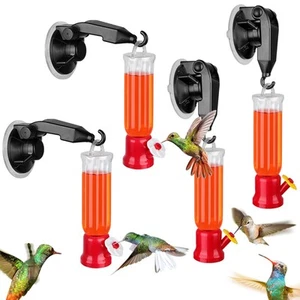 Hummingbird Feeder with Window Hanger- 4pcs Window Bird Feeder, 2.2 oz/Pc Min... - Picture 1 of 8