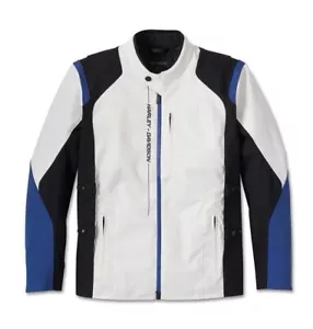 Harley Davidson Mens 3XL Piledriver 2.0 Snaptab Riding Jacket Armor Pockets Blue - Picture 1 of 4