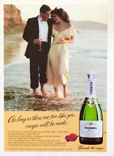 1982 Korbel Brut Champagne PRINT AD As Uncork the Magic Couple on the Beach
