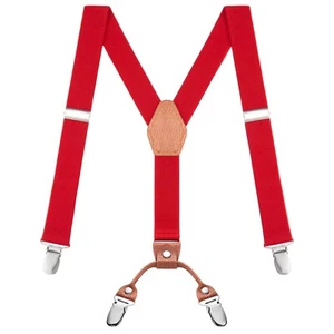 Buyless Fashion Adjustable Suspenders Kids - 26" Elastic  Straps  1" - Y Back - Picture 1 of 91