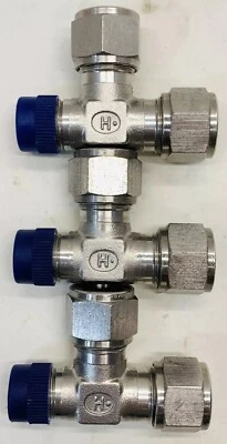 Hoke Male Run Tee 1/2" Tube 1/2" Male NPT 1/2" Tube 316 Stainless 8TMT8-316 - Image 1 of 4