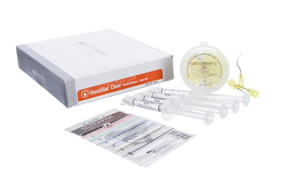 Ultradent ViscoStat Clear Dento-Infusor 4*1.2ml Syringe Kit #6409