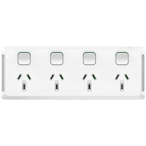 Clipsal Pro Quad Powerpoint 10A White | P3015-4-XW - Picture 1 of 2