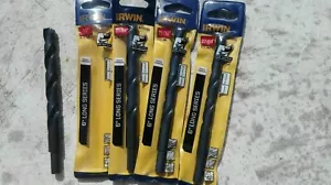 IRWIN reduced shank HSS Long Drill bit OL 6"; 13/32 27/64 29/64 15/32 31/64 1/2" - Bild 1 von 1