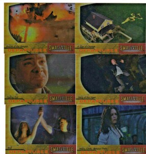 INKWORKS SMALLVILLE SEASON 3 "DEPARTURES" 6 CARD INSERT CHASE SET D1-D6