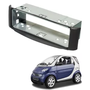 MASCHERINA AUTORADIO STEREO SMART FORTWO GRIGIO 1-DIN ADATTATORE CORNICE RADIO - Picture 1 of 3