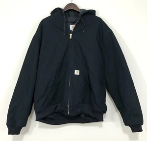 Vintage Carhartt Canvas Bomber Work Jacket Size 2XL Black Workwear 125 Year Ann - Picture 1 of 5