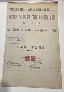 PROGETTO TECNICO ANNO 1955 - CONSORZIO BONIFICA PALAZZOLO III LOTTO CON MARCHE - Picture 1 of 5