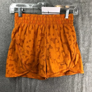 Nike Dri-FIT Big Kids Breezy High-Waisted Training Shorts Orange FB1095-815 Sz M - Picture 1 of 9