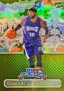2014-15 Panini Excalibur Demarcus Cousins Camo Crusade #10 Sacramento Kings