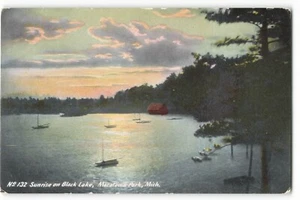 Sunrise on Black Lake, Macatawa Park, Michigan VTG Postcard SK2. - Picture 1 of 2