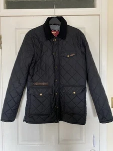 Mens Merc London Lamar Quilted Jacket Navy Size XS - Picture 1 of 11