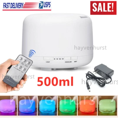 500ML Aroma Air 7 LED Difusor de Aceite Esencial Humidificador Ultrasónico de Aromaterapia Foto 1 de 4