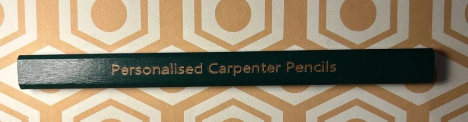 Personalised green carpenter builder woodwork pencils - Image 1 of 1