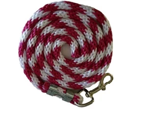 PONY Corda di Piombo Nylon 70" con Acciaio Girevole Snap-lampone/Bianco CANDY CANE - Foto 1 di 2