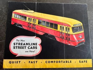 Brochure tram Streamline Pittsburgh Railways Company anni 50 bellissima vintage - Foto 1 di 8