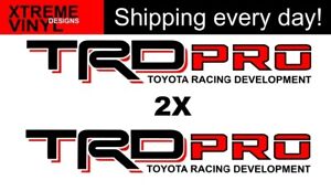 2x TRD PRO Toyota Racing Development Tacoma Tundra Bed Side Vinyl Decal Sticker
