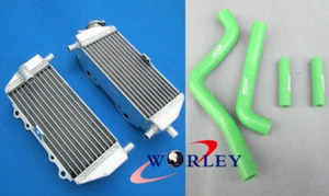 FOR KAWASAKI KX125 KX 125 1999 2000 2001 2002 Aluminum Radiator & Silicone Hose - Picture 1 of 11
