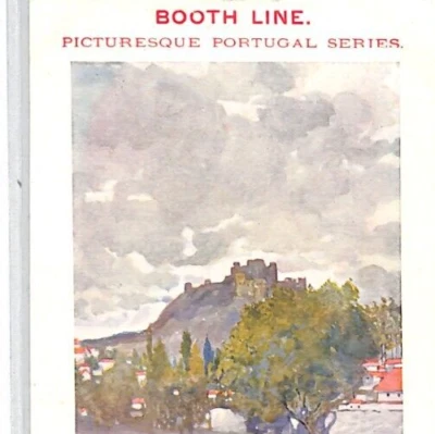 PORTUGAL GB Art Postcard BOOTH LINE *Lieria Castle* Shipping Advert TOPO PF228 - Image 1 of 4