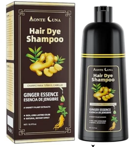 Brown Hair Dye Shampoo 3 In 1,Hair Color Shampoo for Gray Hair Cover,Natural Hai - Picture 1 of 6