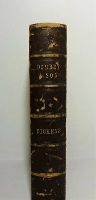 1848 Dombey and Son by CHARLES DICKENS, 1st Edition, Illustrated, Leather - Image 1 of 4