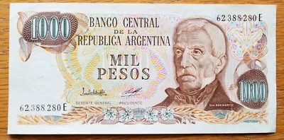 ARGENTINA P-304 1,000 MIL PESOS ND (1976-1983) UNC BANKNOTES  - Image 1 of 2