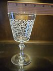 French+Art+Deco+Acid+Etched+Clear+Wine+Glass+-+Vintage