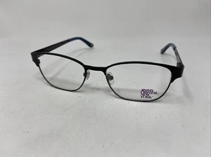 JIMMY CRYSTAL NEW YORK THASOS BLACK 52/18/140 FLEX HINGE EYEGLASSES FRAME AJ14 - Picture 1 of 9