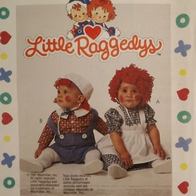 Vintage McCall's 5660 Sewing Pattern Little Raggedy's Ann & Andy Baby Costumes - Image 1 of 3